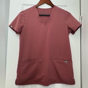 Figs Casma Three-pocket Scrub Top, Mauve XXS